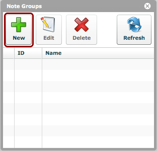 Create new Note Group