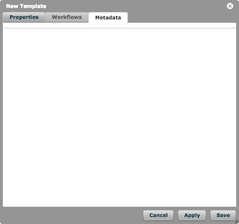 'Template > Template Details > Metadata'