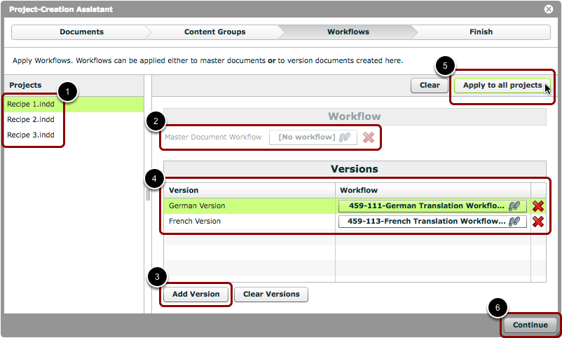 Set up version documents and workflows (optional)